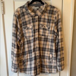 Checkmate Women's Plaid Cardigan - Gray and Cream